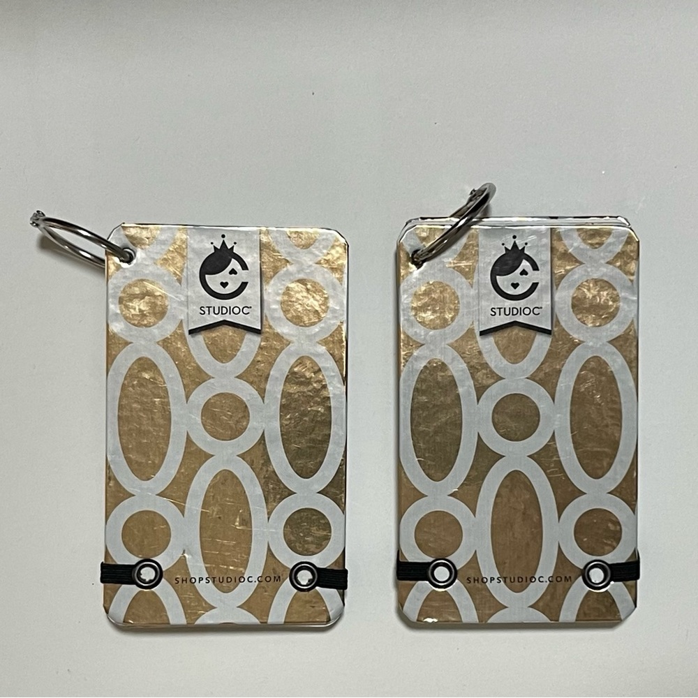 Studio C Gold Set of 2 Ring Bound Lined Index Cards, 3” x 5”